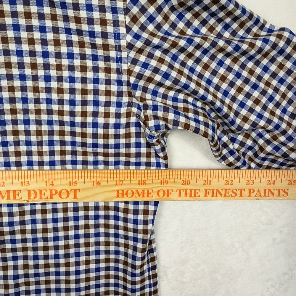 Banana Republic Button Down Mens S   Gingham Non-Iron Slim Fit Office Wear